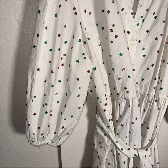 TALBOTS Poplin Shirtdress in Blissful Floral Easter plus size cotton dress 22W - Picture 6 of 7